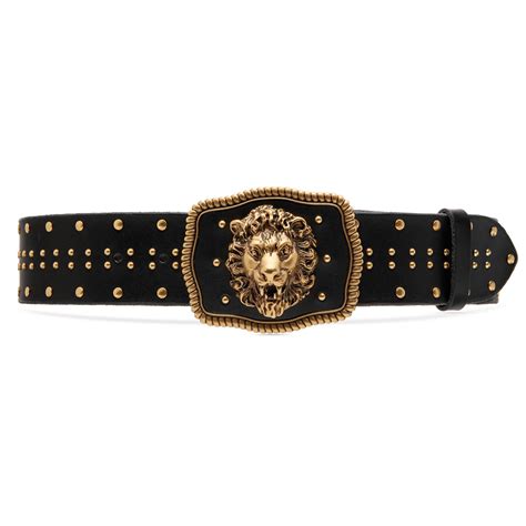 gucci belt with lion print